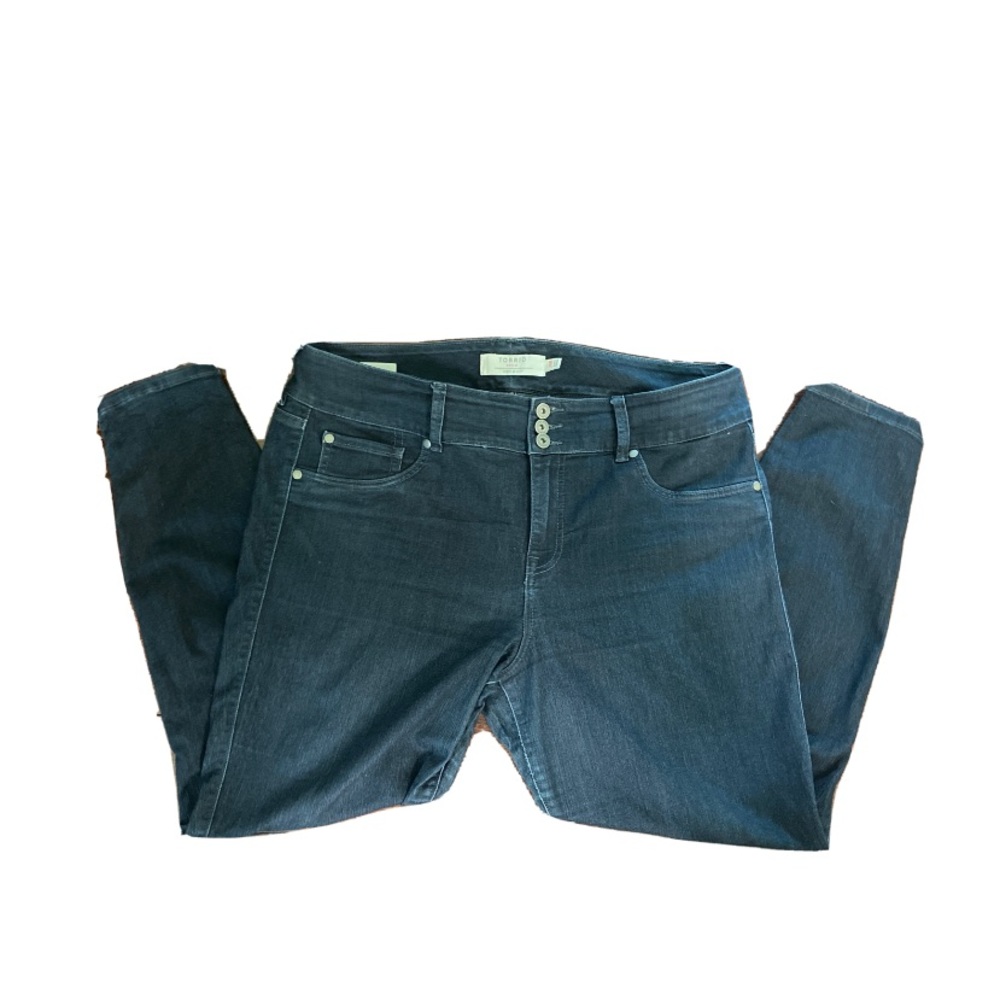 TORRID DENIM SKINNY JEGGING STRETCH DARK WASH DENIM SIZE 20R.